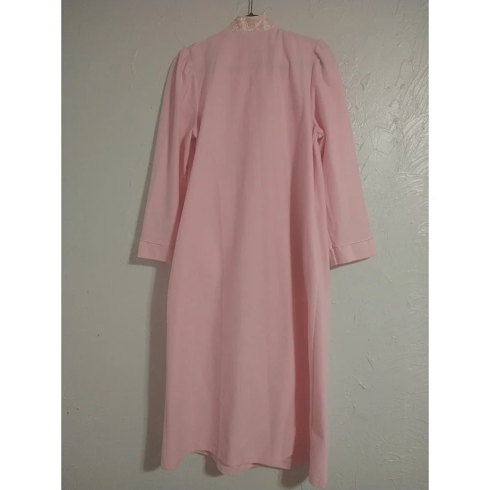 Apostrophe Robe Ladies‎ M(12-14) Pink Lace Button Down Long Sleeve Soft Sleep